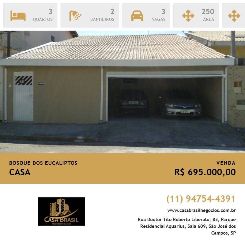 #15488 - Casa para Venda em São José dos Campos - SP