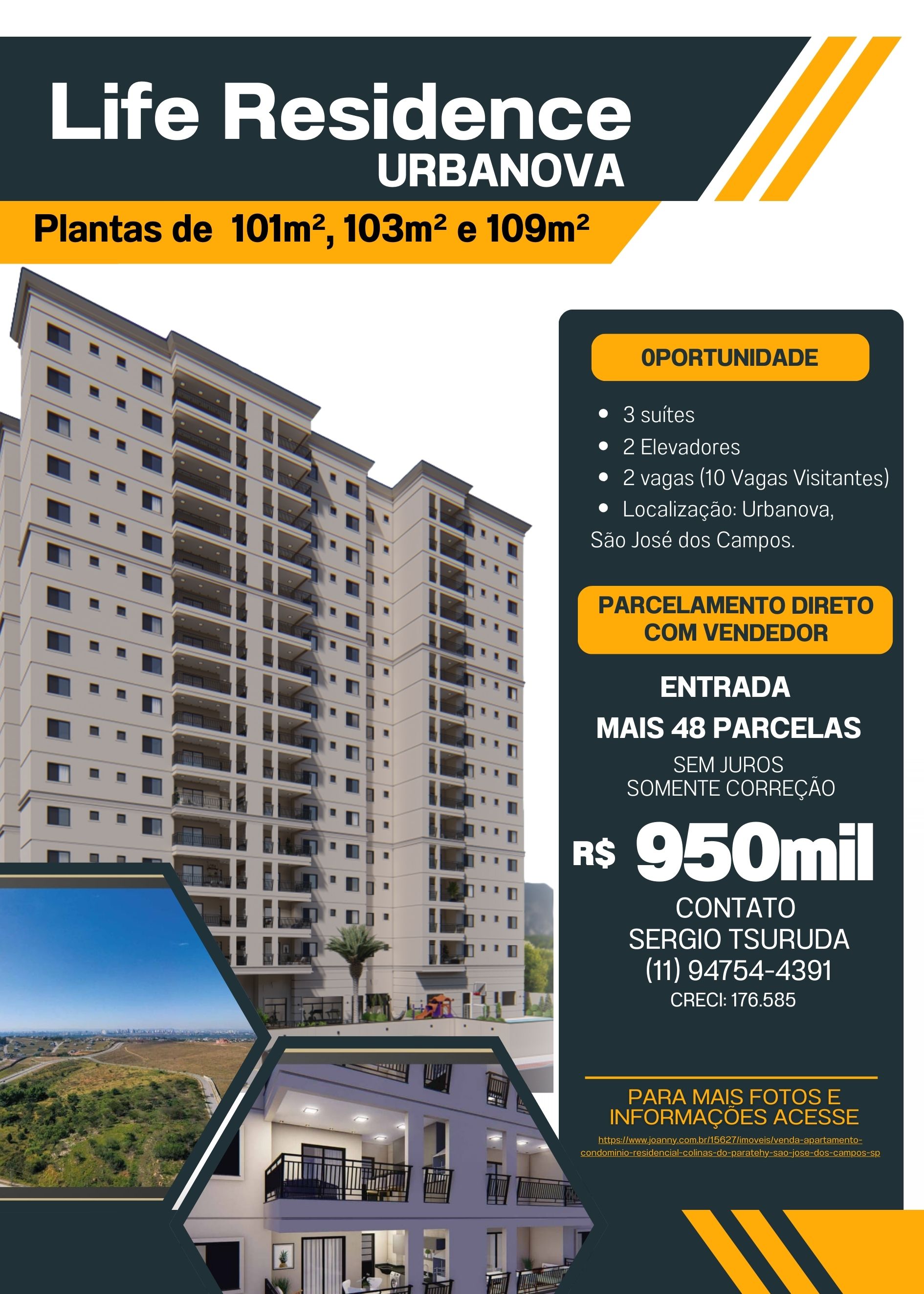 #15627 - Apartamento para Venda em São José dos Campos - SP